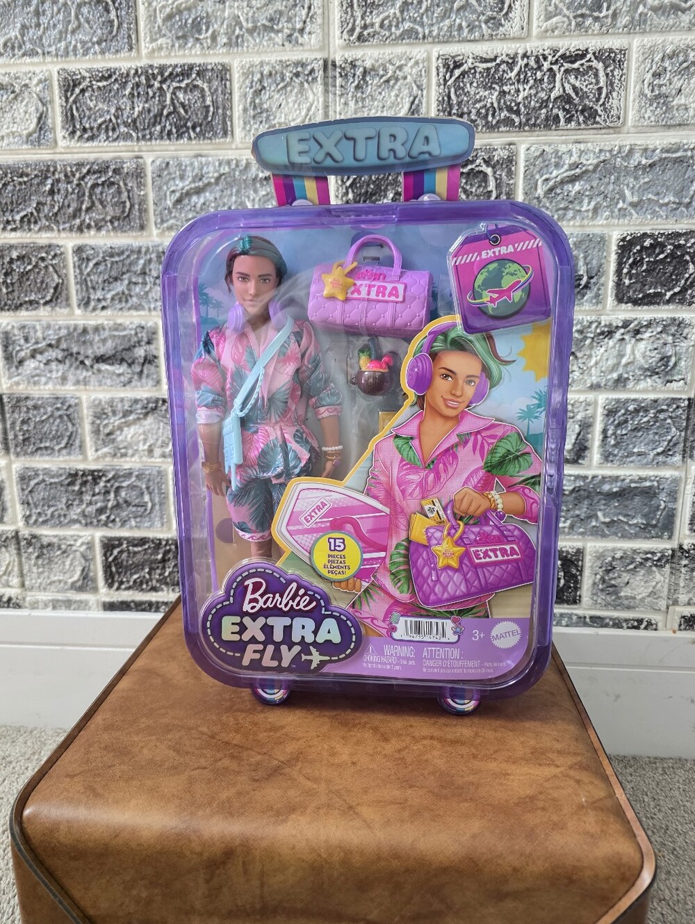 Barbie Extra Fly Travel Doll with Purple Pink Outfit and Accessories
